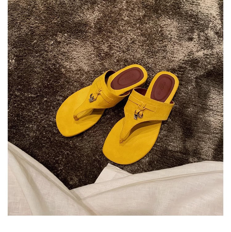 Damen elegante Zehentrenner-Sandalen mit modischem Riemendesign und bequemer Fußbettstruktur R&B