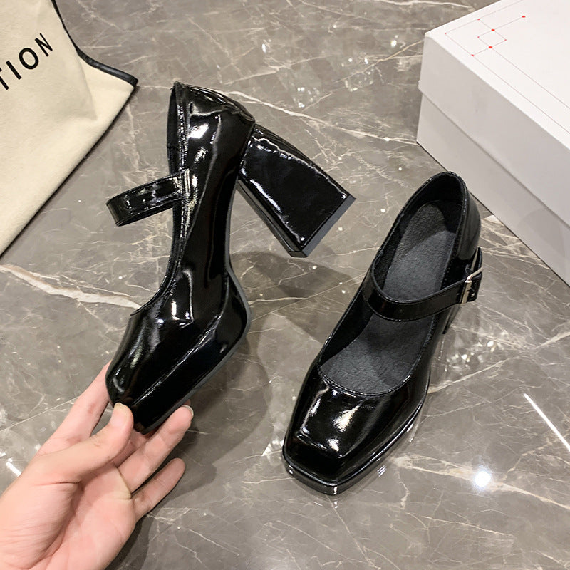 Damen elegante Plateau-Pumps mit Perlen-Detail R&B
