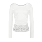 Damen elegantes Oberteil mit raffinierten Rüschendetails EB