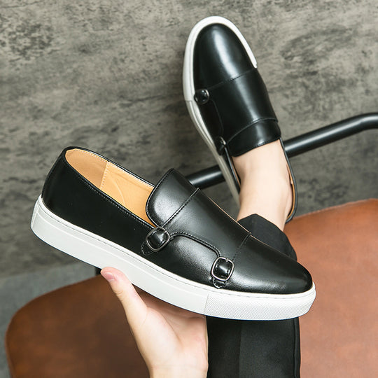 Damen Elegante Slip-On Schuhe mit dekorativen Schnallen aus hochwertigem Leder R&B