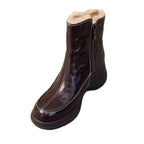 Damen modische Winterstiefel mit bequemer Innenpolsterung und rutschfester Sohle R&B