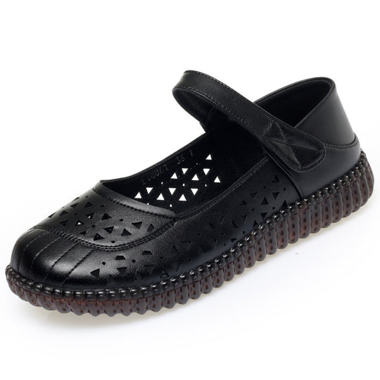 Damen Mary Jane Clogs mit atmungsaktivem Design und elastischem Riemen R&B