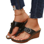 Damen Wedge-Sandalen mit modischem Blumenapplikations-Design R&B