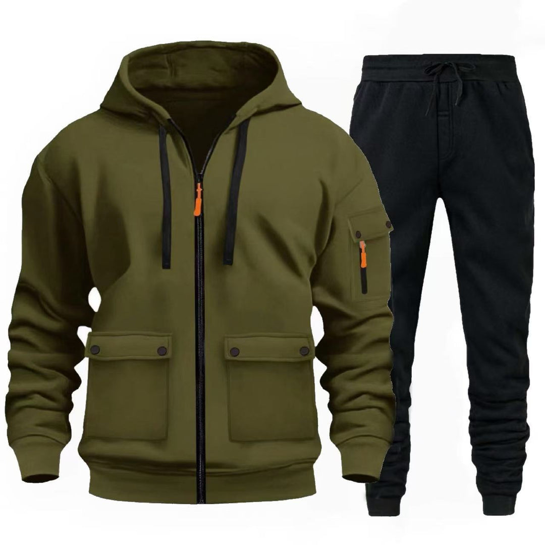 Herren sportlicher Jacke mit praktischen Taschen und Jogginghose R&B