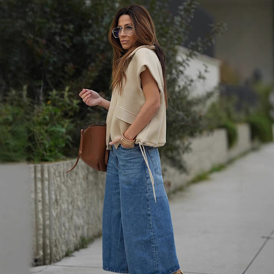 Damen gesteppte Utility-Weste R&B