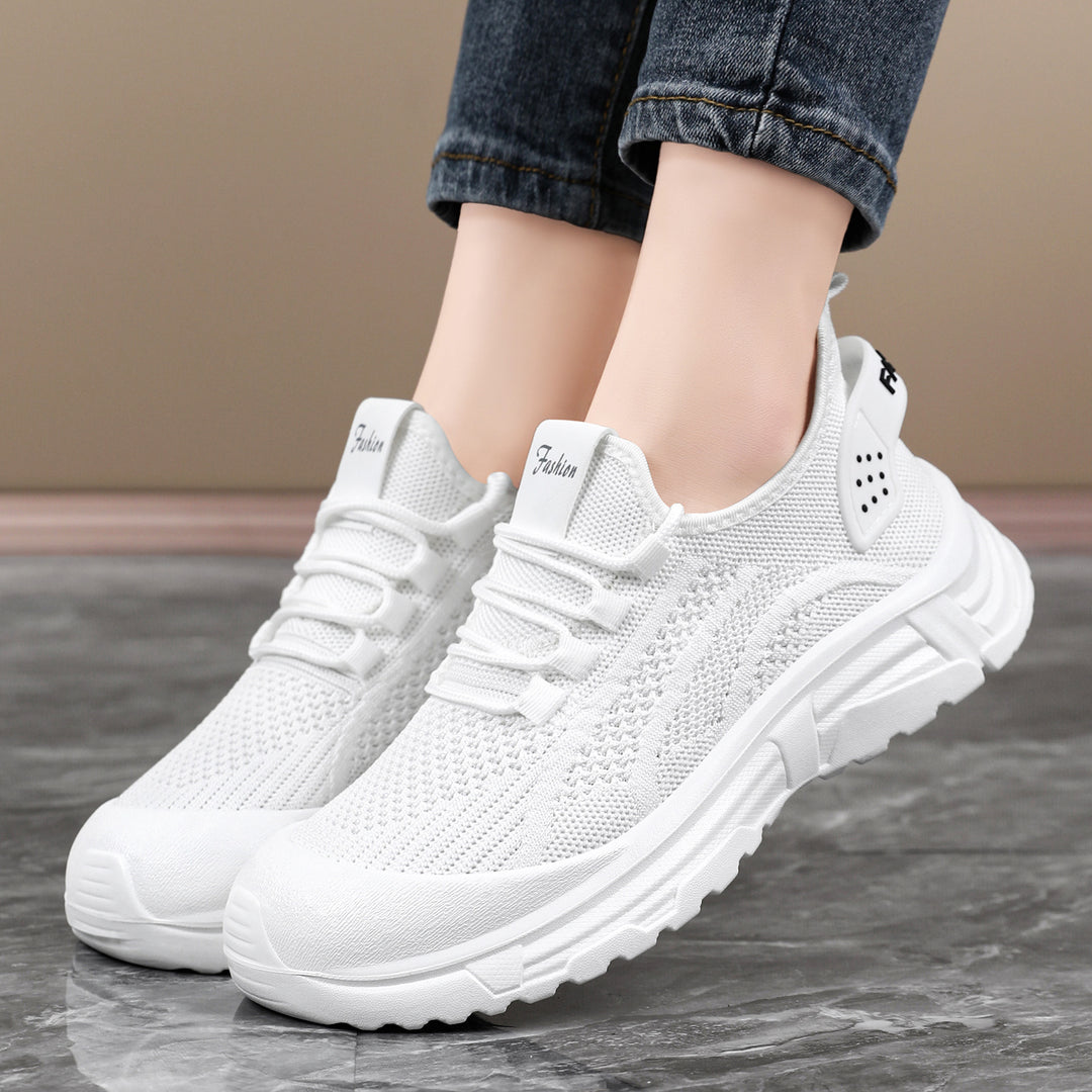 Damen Sportliche Leichtgewicht-Sneaker mit atmungsaktiver Strickstruktur R&B