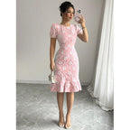 Damen Etuikleid mit floralen Stickereien R&B