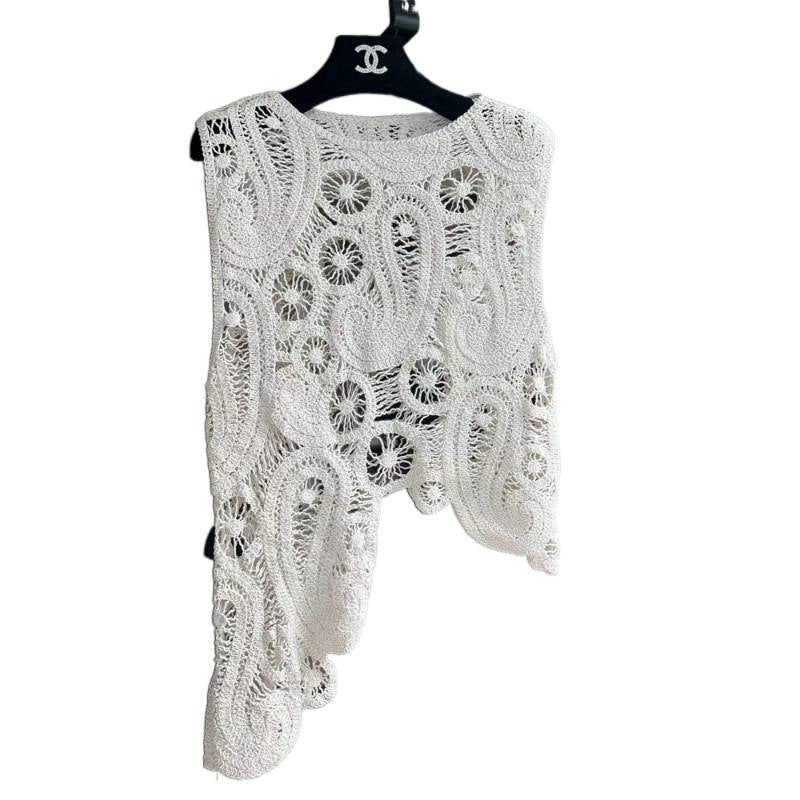 Damen Häkeloberteil mit elegantem Muster und leichtem Stoff R&B