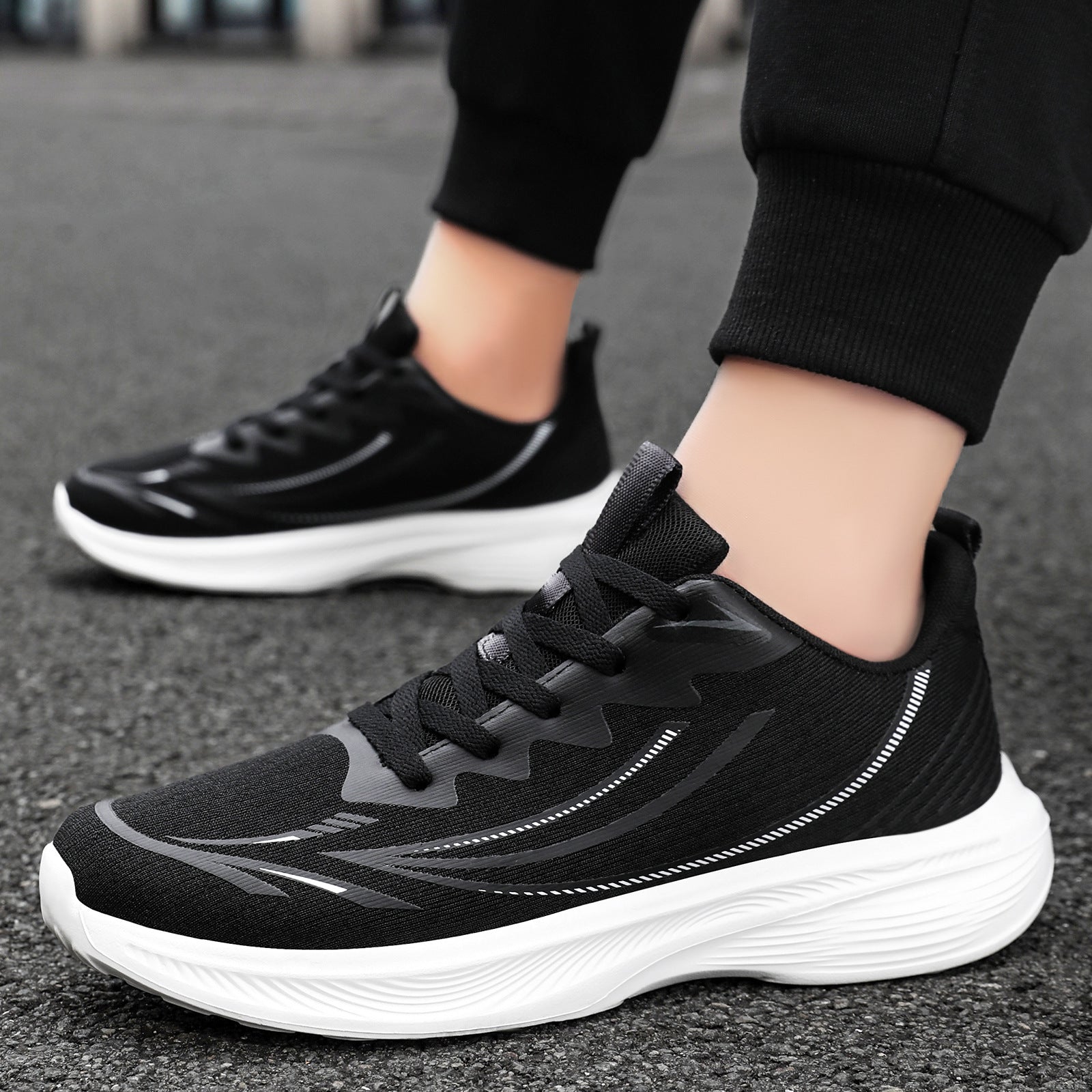 Damen Sportliche Laufschuhe mit atmungsaktivem Mesh-Obermaterial und dämpfender Sohle R&B