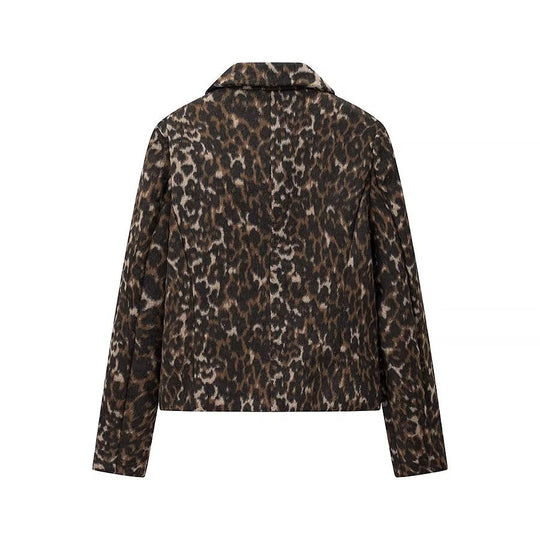 Damen oversized Leopardjacke R&B