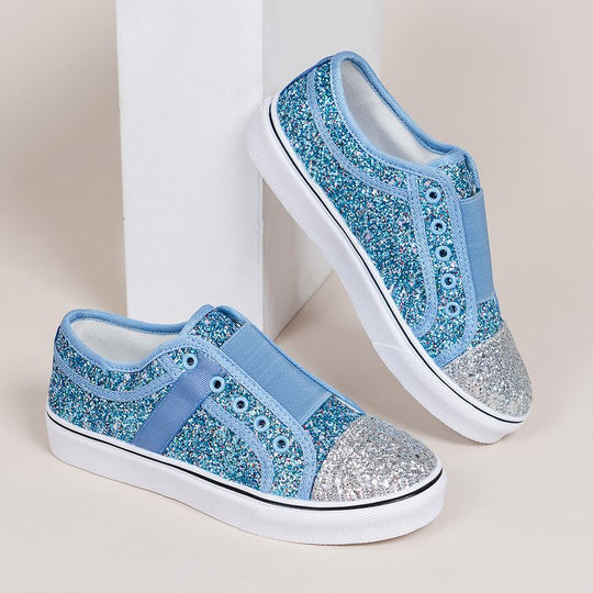 Damen Glitzernde Sneakers mit elastischem Einschlupf R&B
