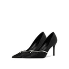 Damen elegante spitze High Heel Pumps mit funkelndem Riemen R&B