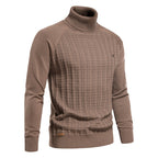 Herren Strickpullover mit modischem Stehkragen und strukturiertem Design R&B