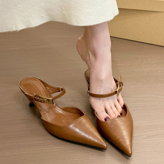 Damen Slingback-Pumps mit elegantem Schnallen-Detail R&B