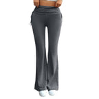 Damen Bequeme Palazzo-Hose mit elastischem Bund und lässigem Schnitt R&B