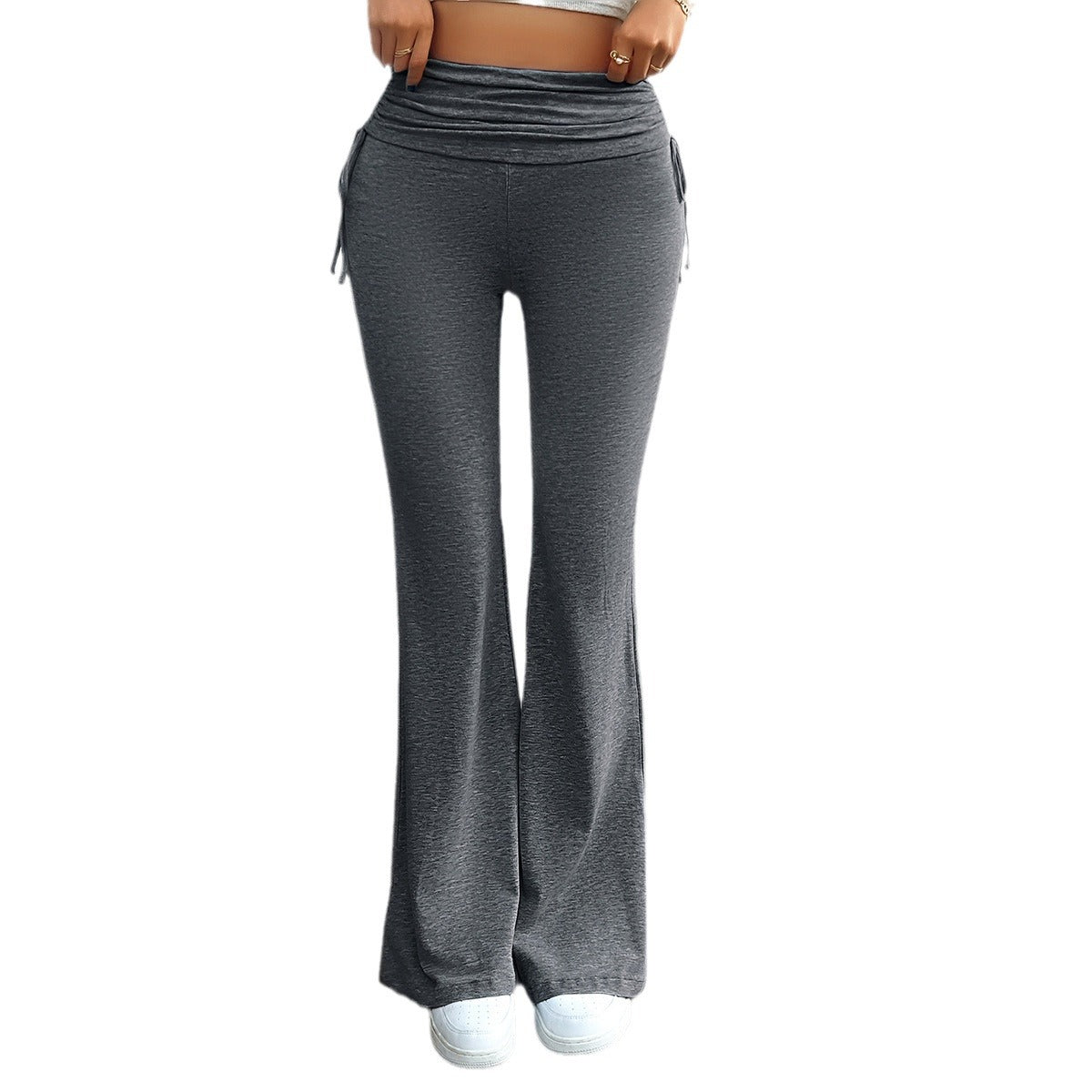 Damen Bequeme Palazzo-Hose mit elastischem Bund und lässigem Schnitt R&B