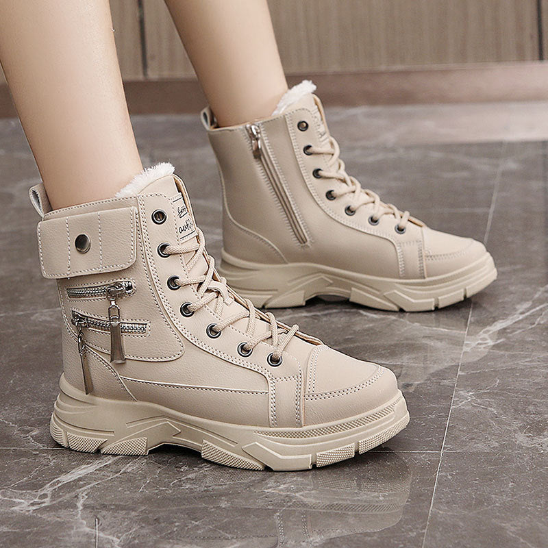 Damen Hohe Sneaker mit modischem Reißverschluss und komfortabler Innenfütterung R&B
