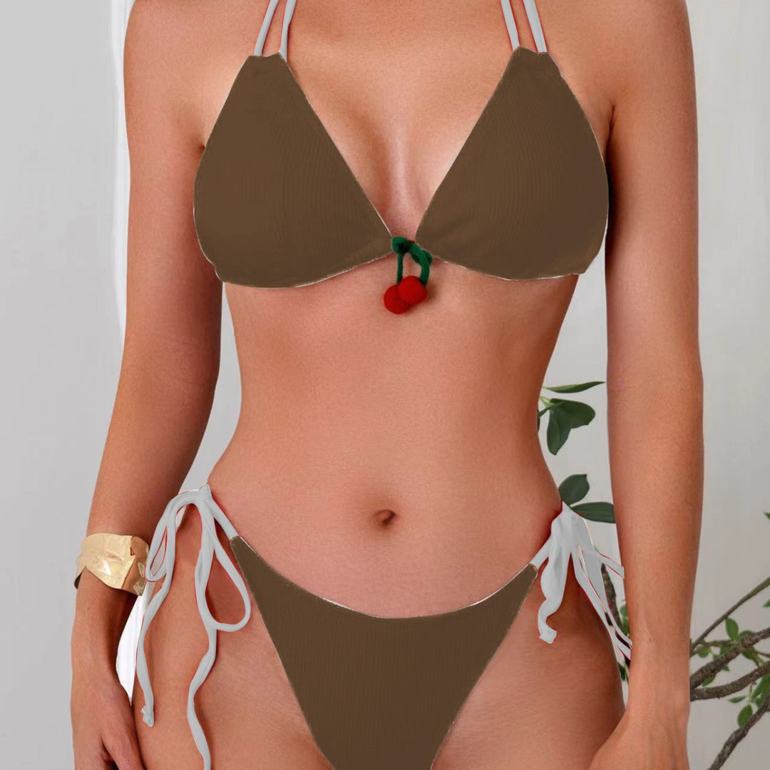 Damen Triangel-Bikini mit verspieltem Dekorelement R&B