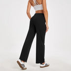 Damen bequeme Freizeithose mit seitlichen Taschen und elastischem Bund R&B