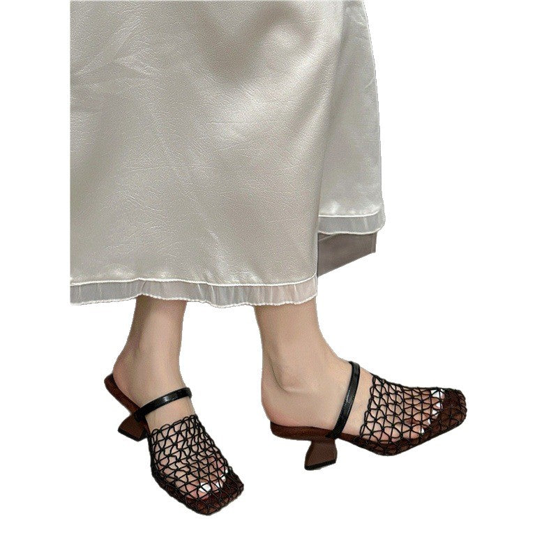Damen Mules mit modernem Netzdesign R&B