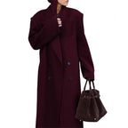 Damen eleganter Wool Coat mit doppelter Knopfleiste R&B
