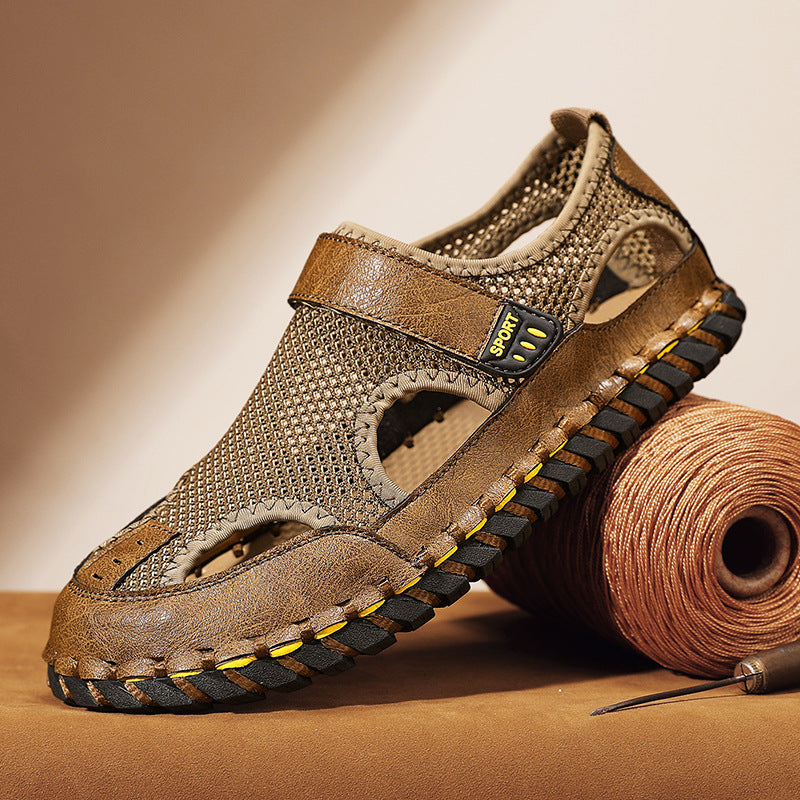 Damen Sportliche Mesh-Sandalen mit verstellbarem Riemen und rutschfester Sohle R&B
