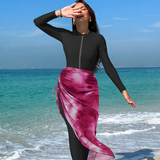 Damen Langärmliger Sport-Badeanzug R&B