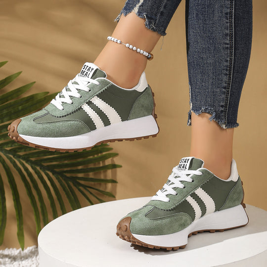 Damen sportliche Sneaker im Retro-Design mit atmungsaktiven Materialien R&B