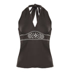 Damen Elegantes Haltertop mit raffinierten Details R&B