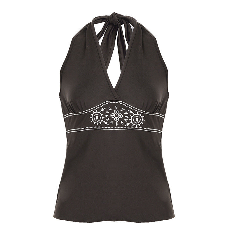 Damen Elegantes Haltertop mit raffinierten Details R&B