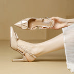 Damen Slingback-Pumps mit modischem Schnallendesign