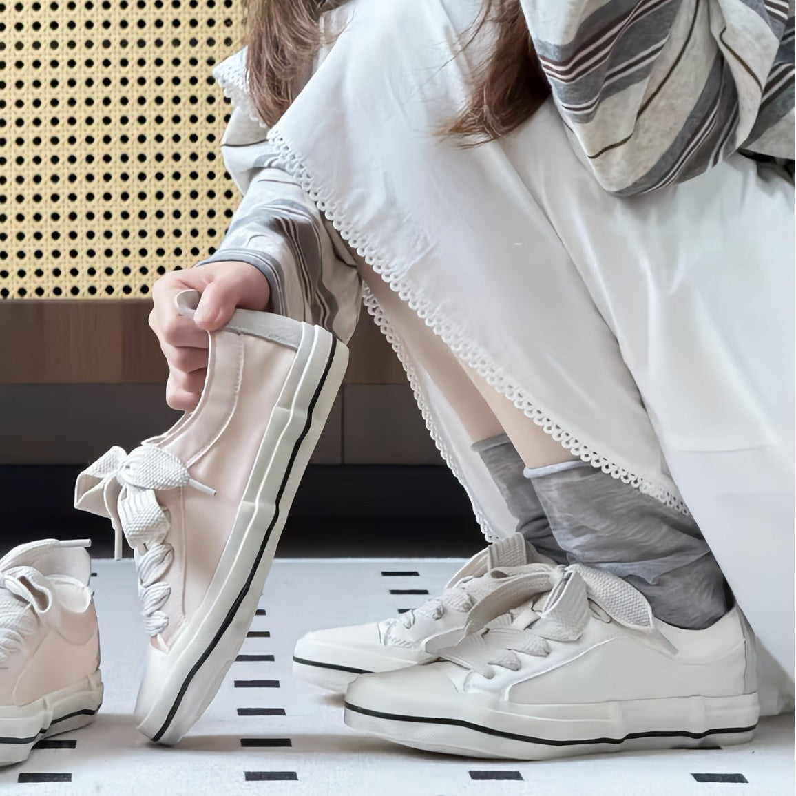 Damen lässige Sneaker mit atmungsaktivem Obermaterial R&B