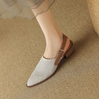 Damen Slingback-Pumps mit perforiertem Obermaterial und komfortablem Blockabsatz