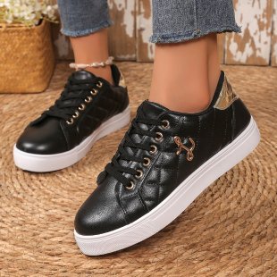 Damen Sneaker mit gesteppter Oberflächenstruktur und stilvollen Akzenten R&B