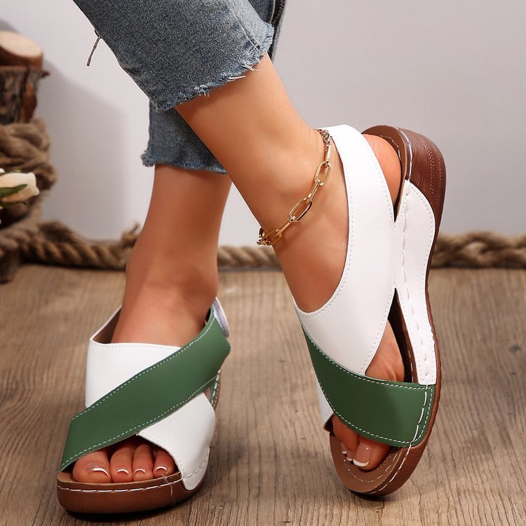 Damen Komfortable Wedge-Sandalen mit atmungsaktiven Riemen und modischem Schnitt R&B