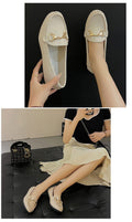 Damen Mokassin-Slipper mit modischen goldenen Akzenten R&B