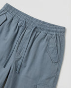 Damen weite Cargo-Hose im Retro-Utility-Stil mit hochgeschnittenem Bund Tunnelzug Mehrfachklappentaschen und verstellbaren Seitenschlaufen R&B