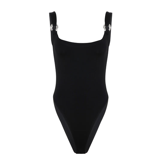 Damen Badeanzug mit modischen Knotendetails R&B