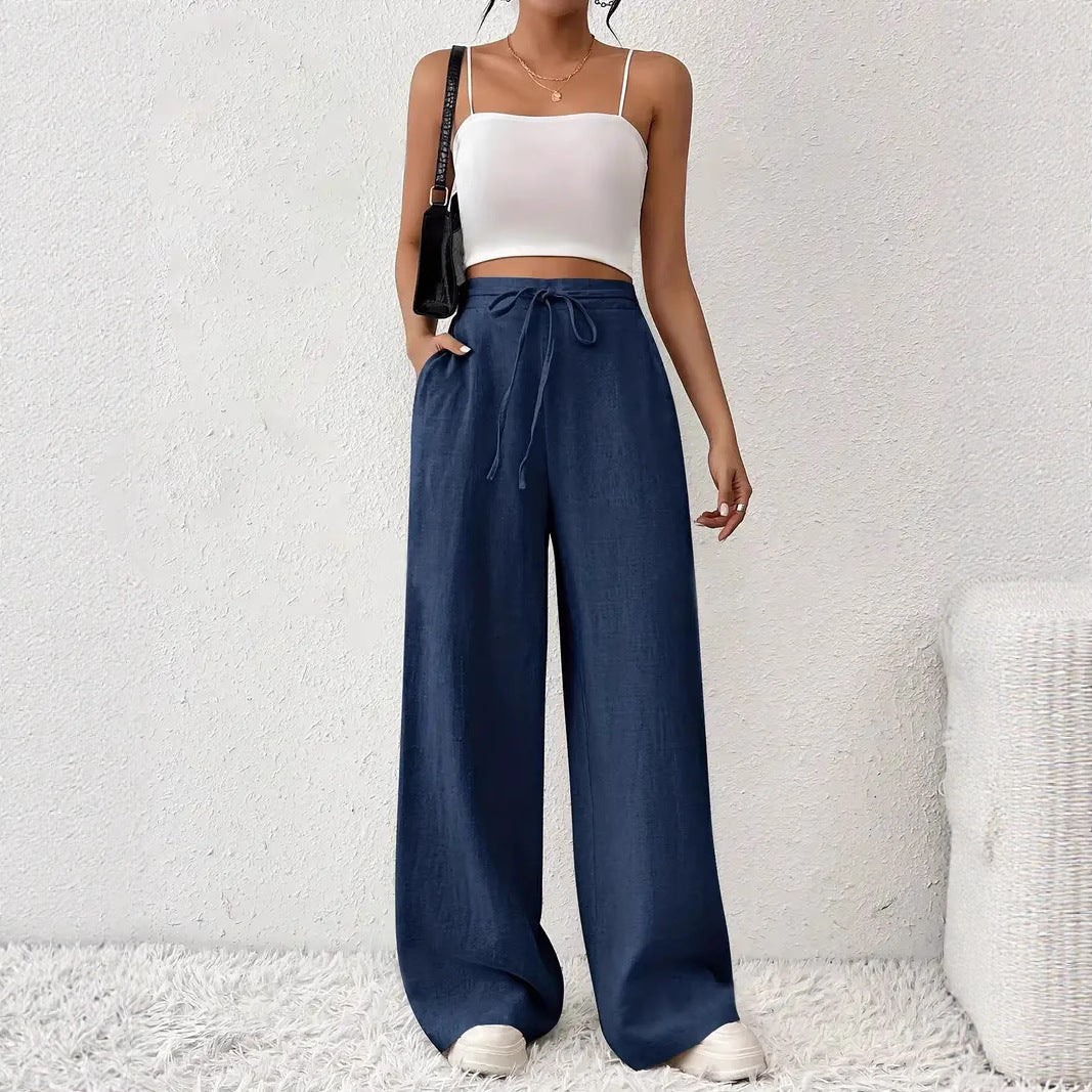 Damen lockere Hochbund-Hose R&B
