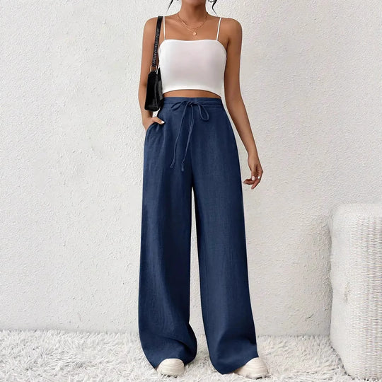 Damen lockere Hochbund-Hose R&B