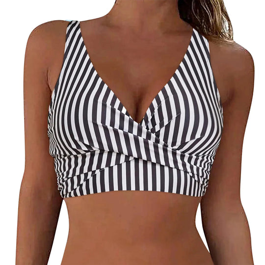 Damen komfortables Wickel-Bikinioberteil R&B