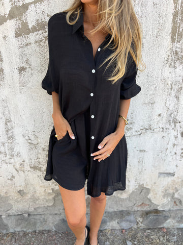 Damen Blusen-Shorts-Set mit Oversize-Schnitt – R&B