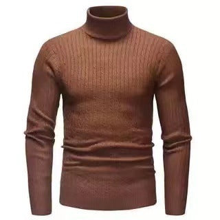 Herren Rollkragenpulli mit strukturiertem Zopfmuster R&B