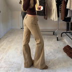 Damen weite Baumwollhose mit eleganter Schnittführung und praktischen Taschen R&B