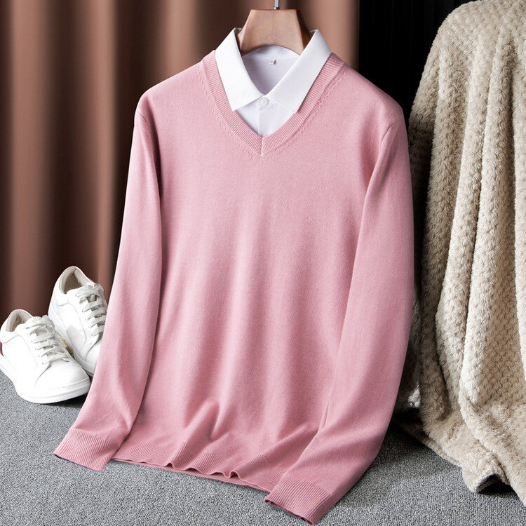 Herren V-Ausschnitt Pullover R&B