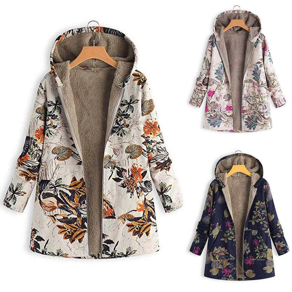Damen Übergangsjacke mit Blumenmuster R&B