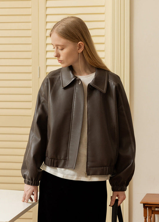 R&B | Kunstleder Bomberjacke