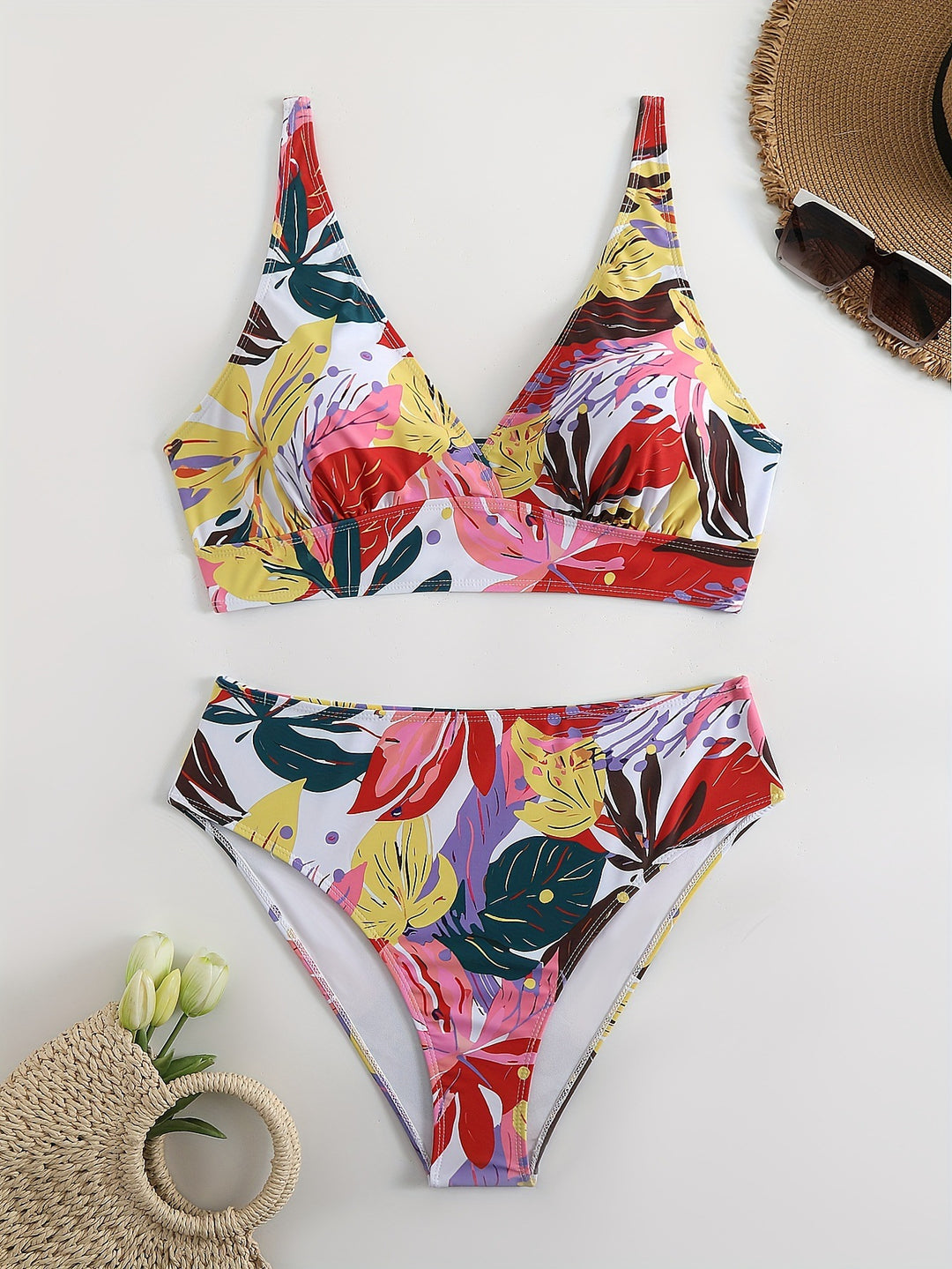 Damen Bikiniset mit auffälligem floralem Design und komfortablem Schnitt R&B