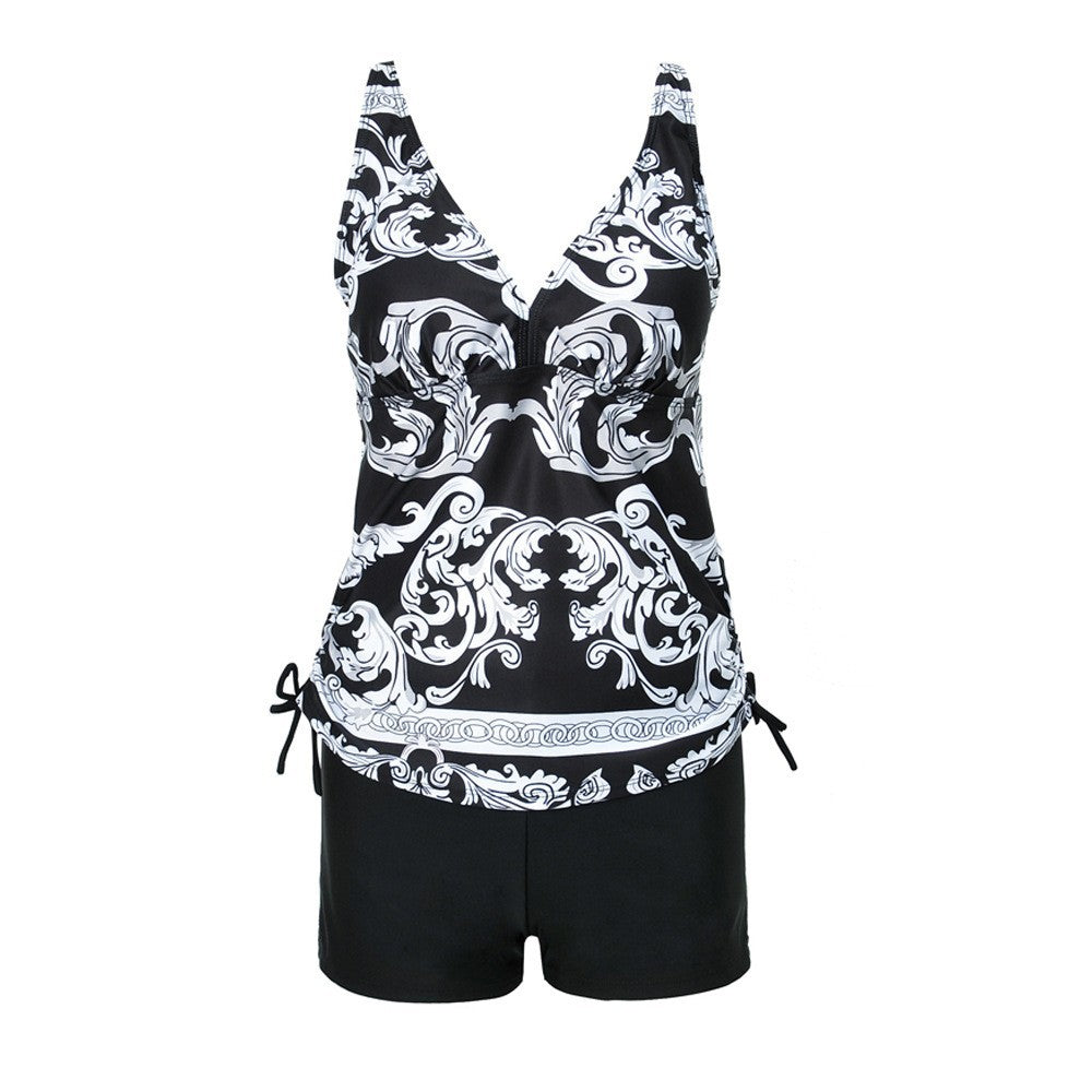 Damen Sportlicher Badeanzug mit dekorativem Oberteil R&B