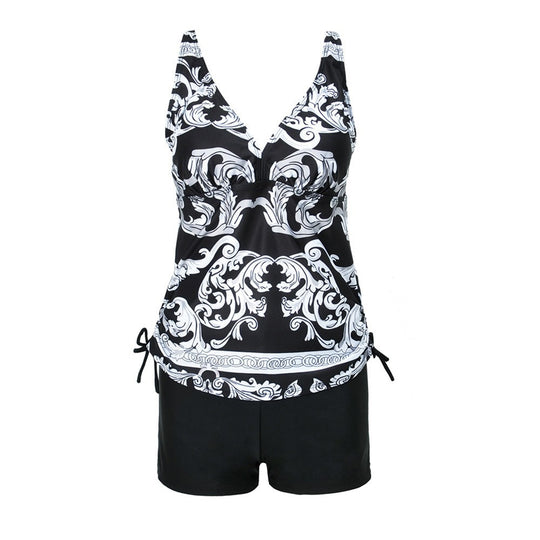 Damen Sportlicher Badeanzug mit dekorativem Oberteil R&B
